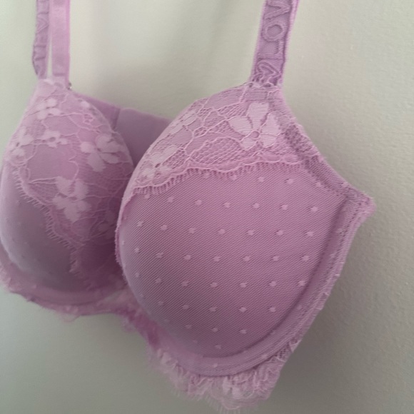 🌶️ Victoria's Secret Lillac Lace Patterned Bra NWT - Picture 5 of 6